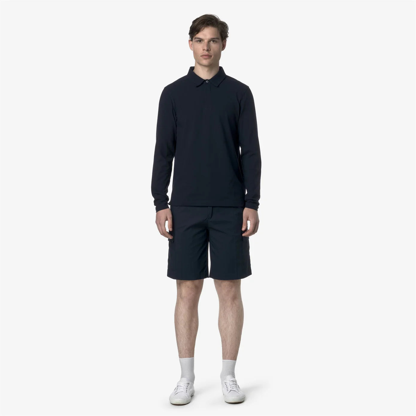 K-Way SERJE TWILL TECH Blue Depth   – Bermuda Cargo Uomo