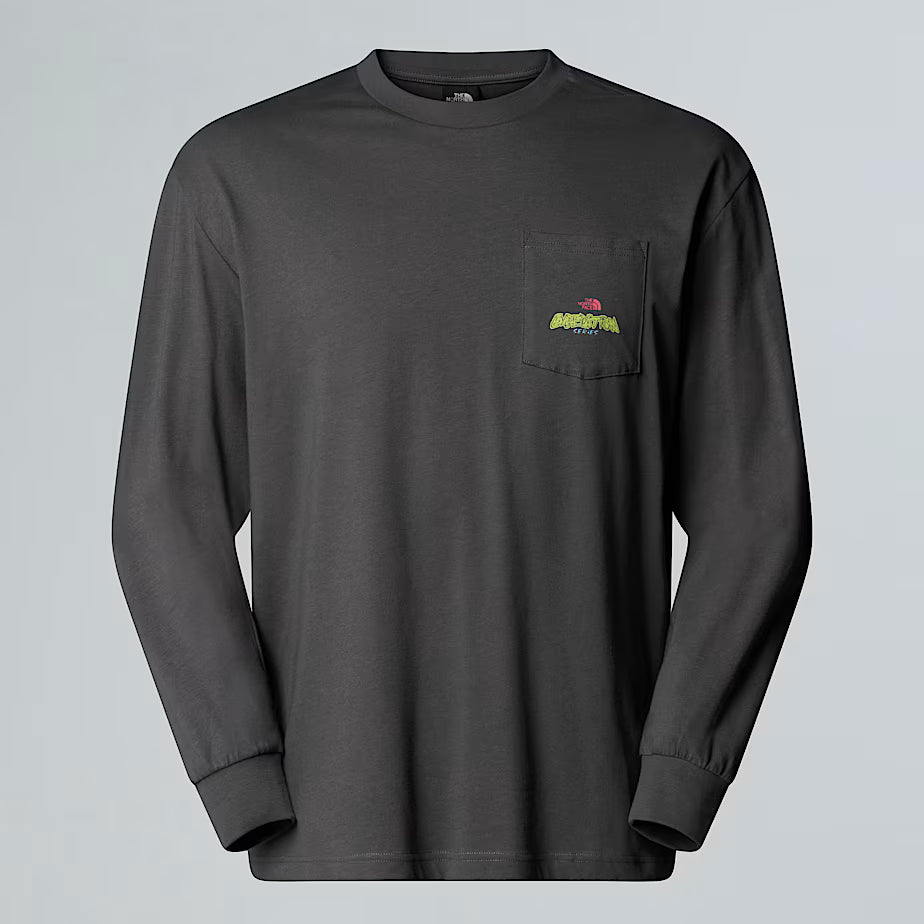 THE NORTH FACE Oversized Long-Sleeved Expedition Celebration Unisex T-shirt – ANTHRACITE GRAY