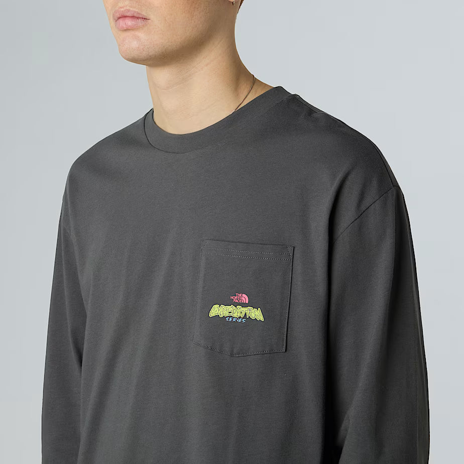 T-shirt THE NORTH FACE Oversize a Maniche Lunghe Expedition Celebration Unisex – ANTHRACITE GREY