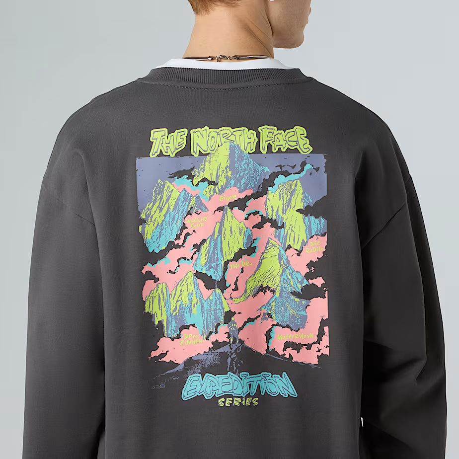 THE NORTH FACE Oversize Expedition Celebration Unisex Sweatshirt – ANTHRACITE GREY