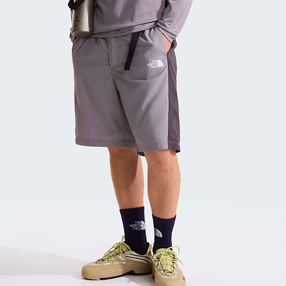 🩳 The North Face 1966 Motion Relaxed Graphic – NSE Belted Shorts Unisex - Transcendent Grey-Endless Dusk