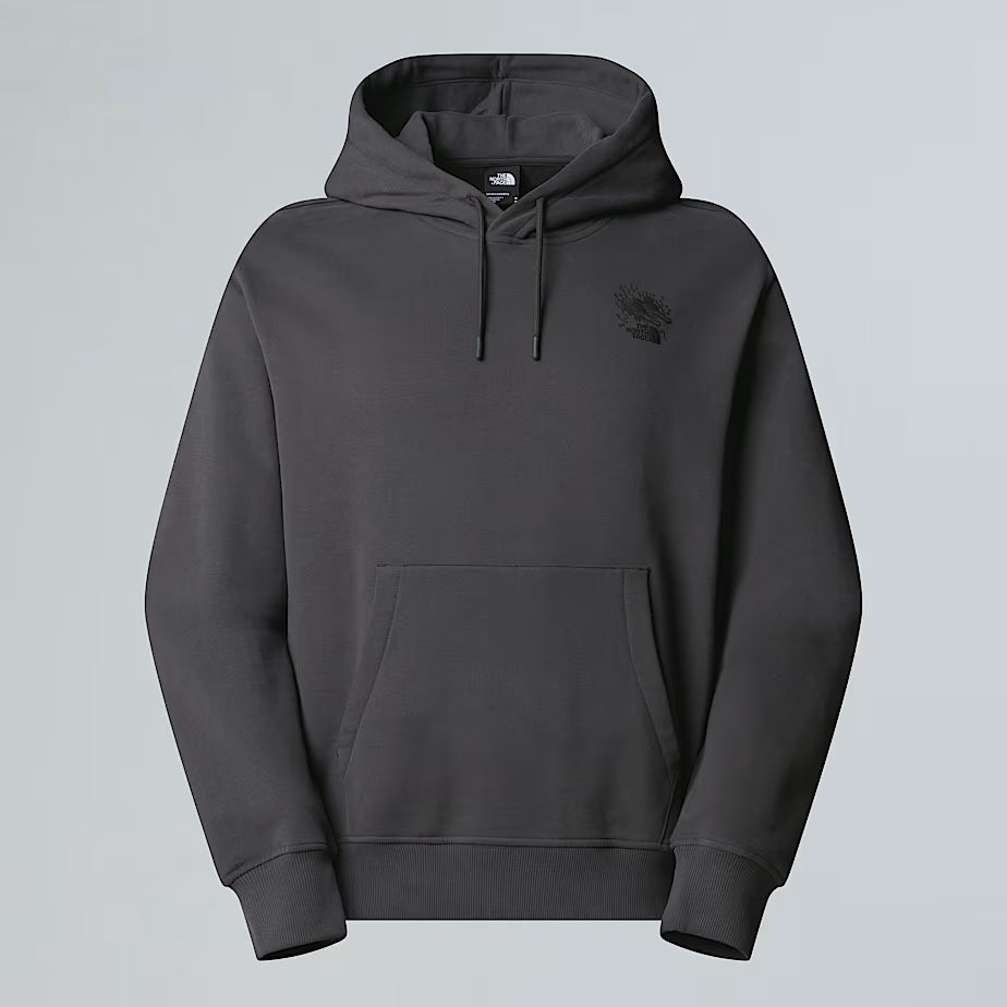 Felpa con Cappuccio THE NORTH FACE Powder Days Relaxed Graphic Unisex - ASPHALY GREY