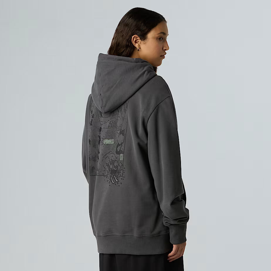 THE NORTH FACE Powder Days Relaxed Graphic Unisex Hoodie - ASPHALY GRAY
