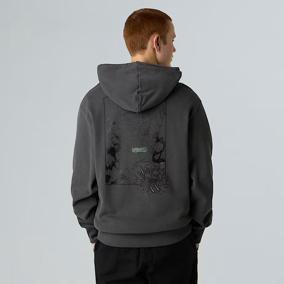 THE NORTH FACE Powder Days Relaxed Graphic Unisex Hoodie - ASPHALY GRAY