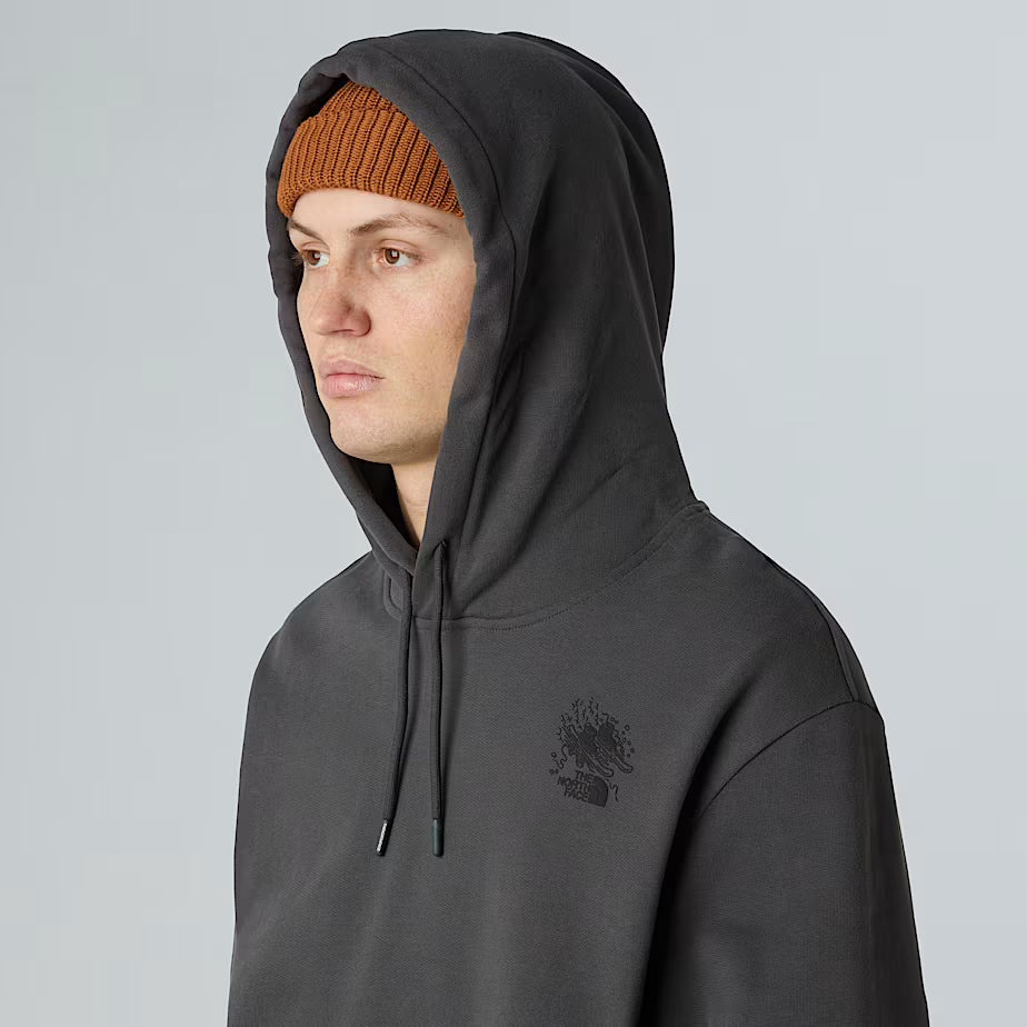 THE NORTH FACE Powder Days Relaxed Graphic Unisex Hoodie - ASPHALY GRAY