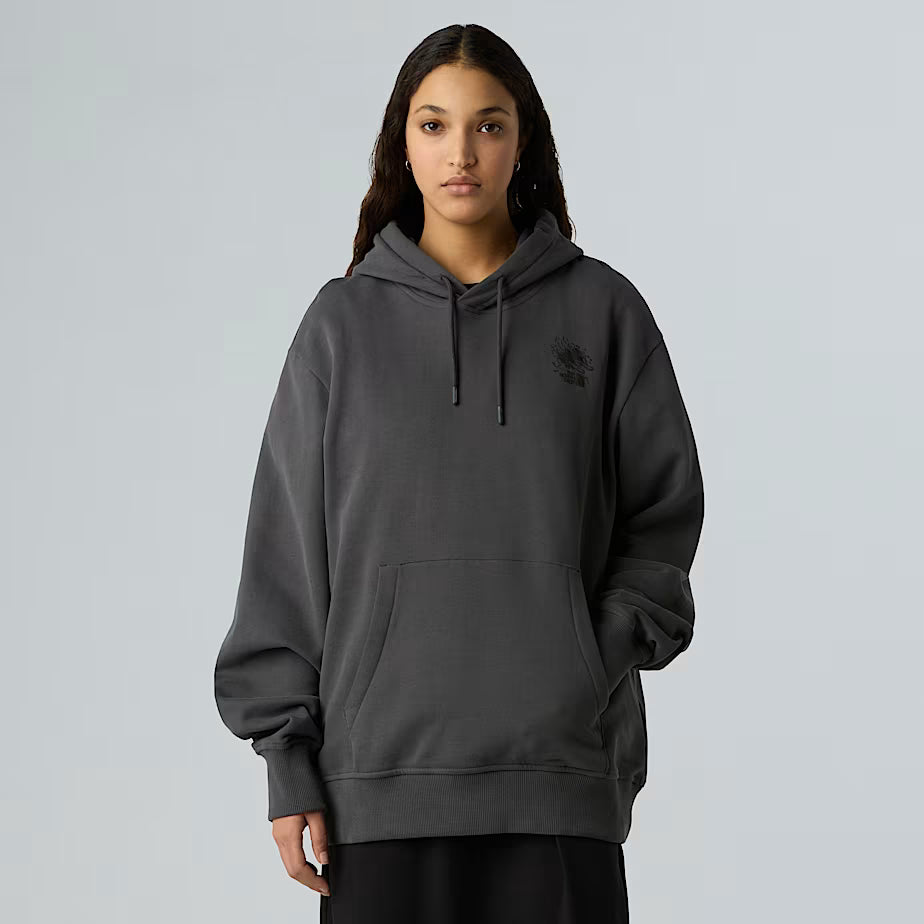 THE NORTH FACE Powder Days Relaxed Graphic Unisex Hoodie - ASPHALY GRAY