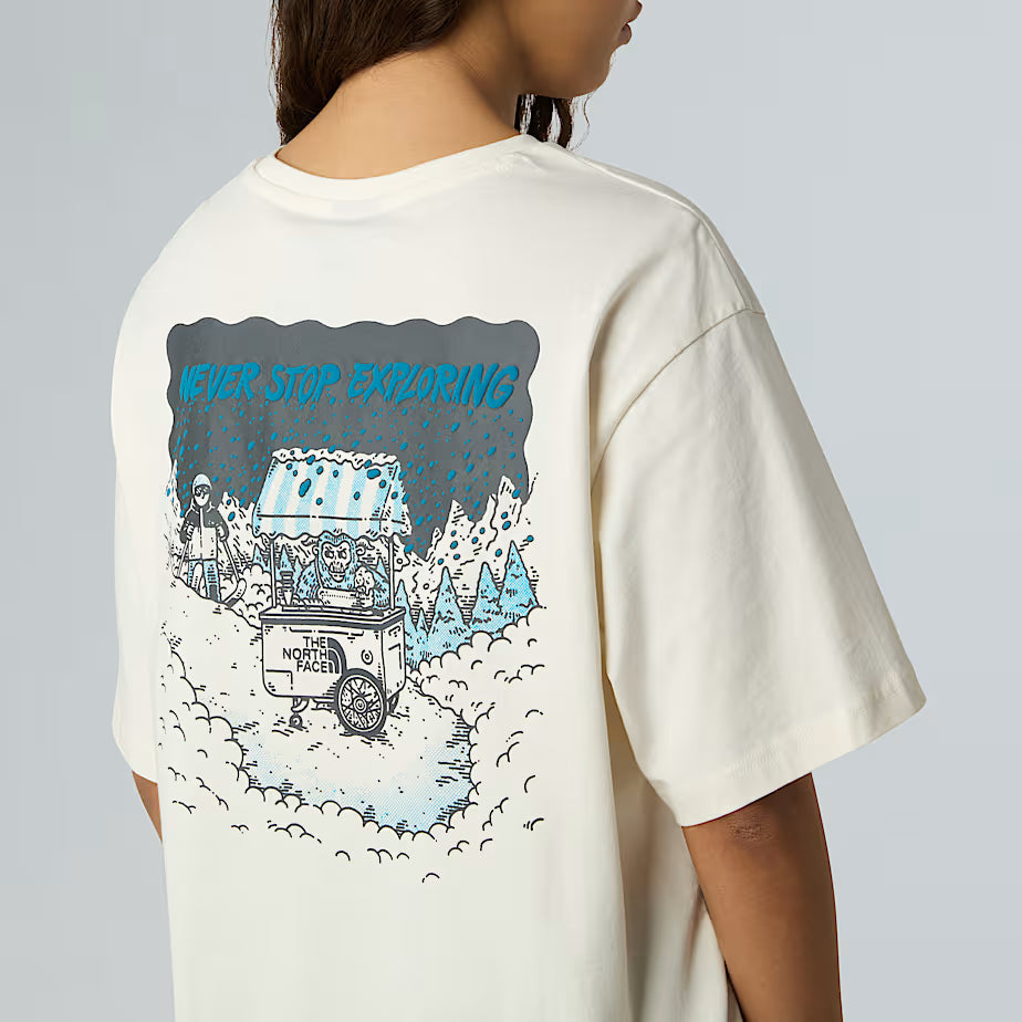 T-shirt THE NORTH FACE Powder Days Relaxed Graphic Unisex – WHITE DUNE