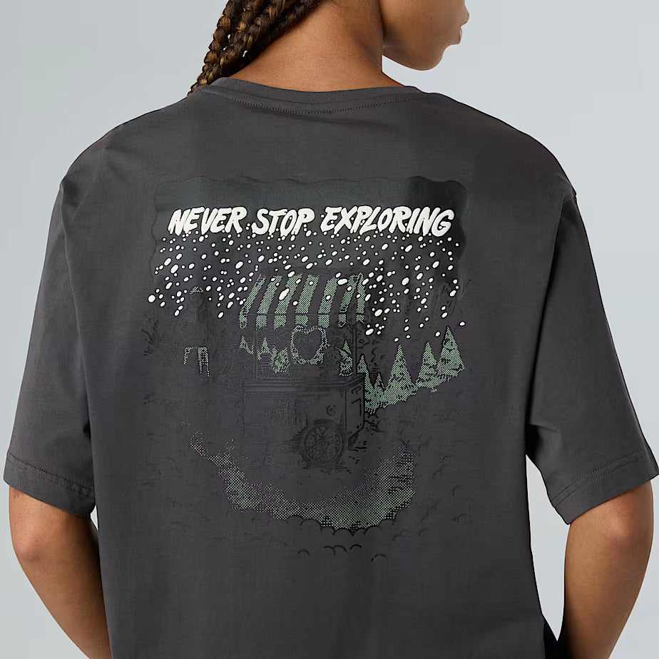 THE NORTH FACE Powder Days Relaxed Graphic Unisex T-shirt – ASPHALT GREY