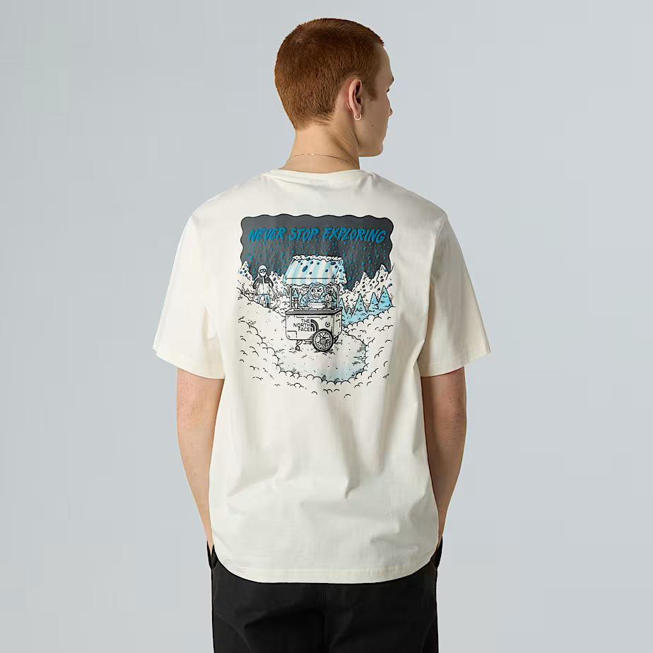 T-shirt THE NORTH FACE Powder Days Relaxed Graphic Unisex – WHITE DUNE