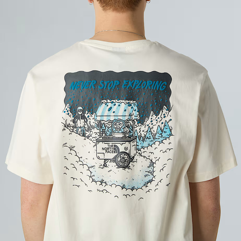 T-shirt THE NORTH FACE Powder Days Relaxed Graphic Unisex – WHITE DUNE