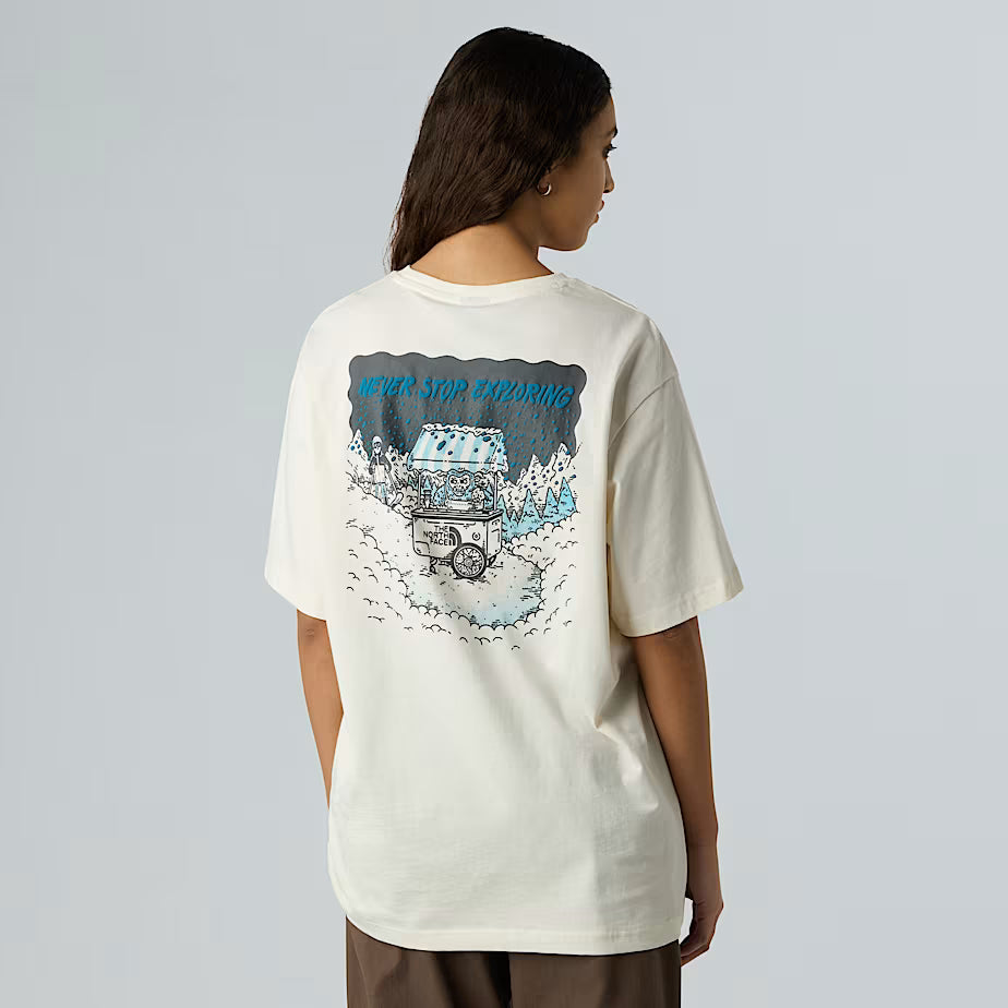 T-shirt THE NORTH FACE Powder Days Relaxed Graphic Unisex – WHITE DUNE