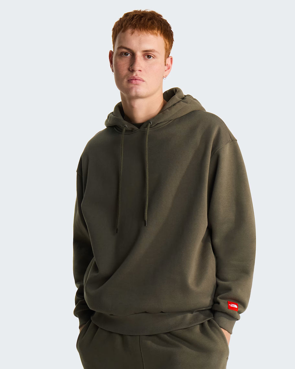 Felpa con Cappuccio The North Face Red Box Hoodie Unisex - New Taupe Green