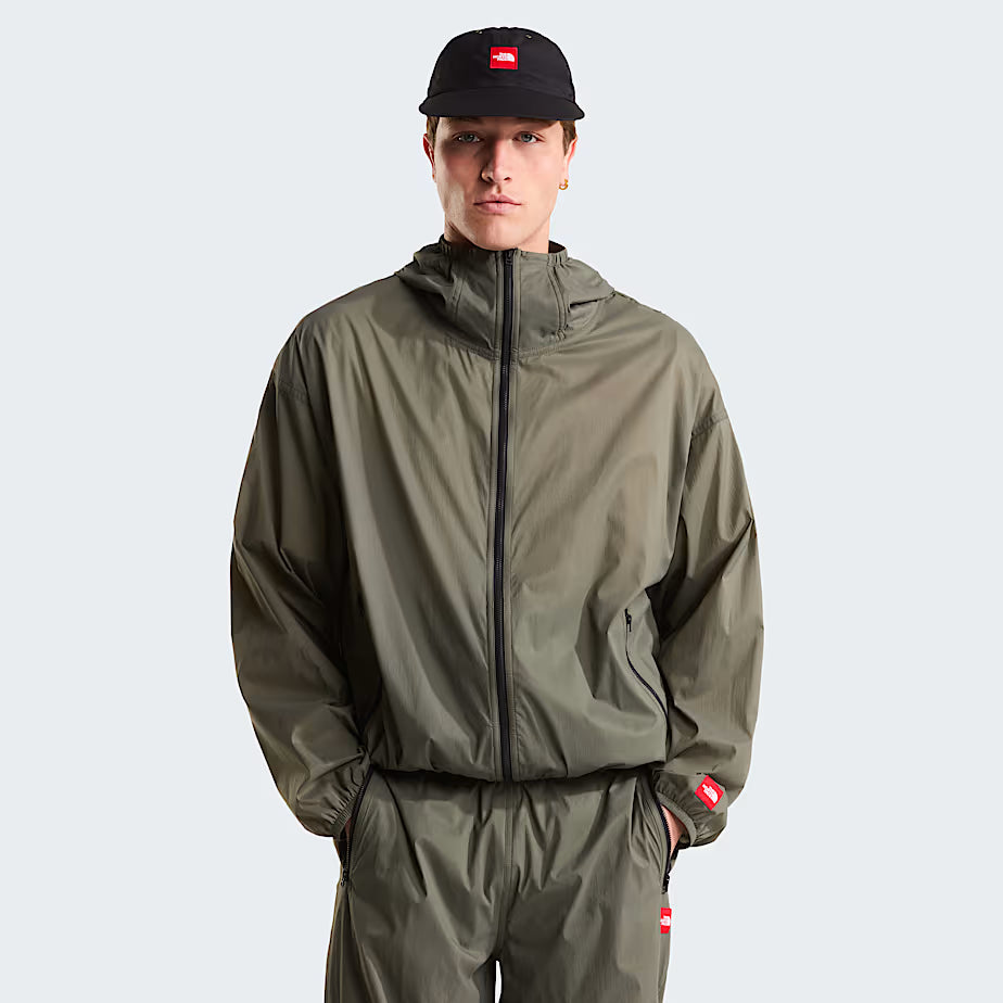 The North Face Red Box Packable Wind Jacket Unisex New Taupe Green