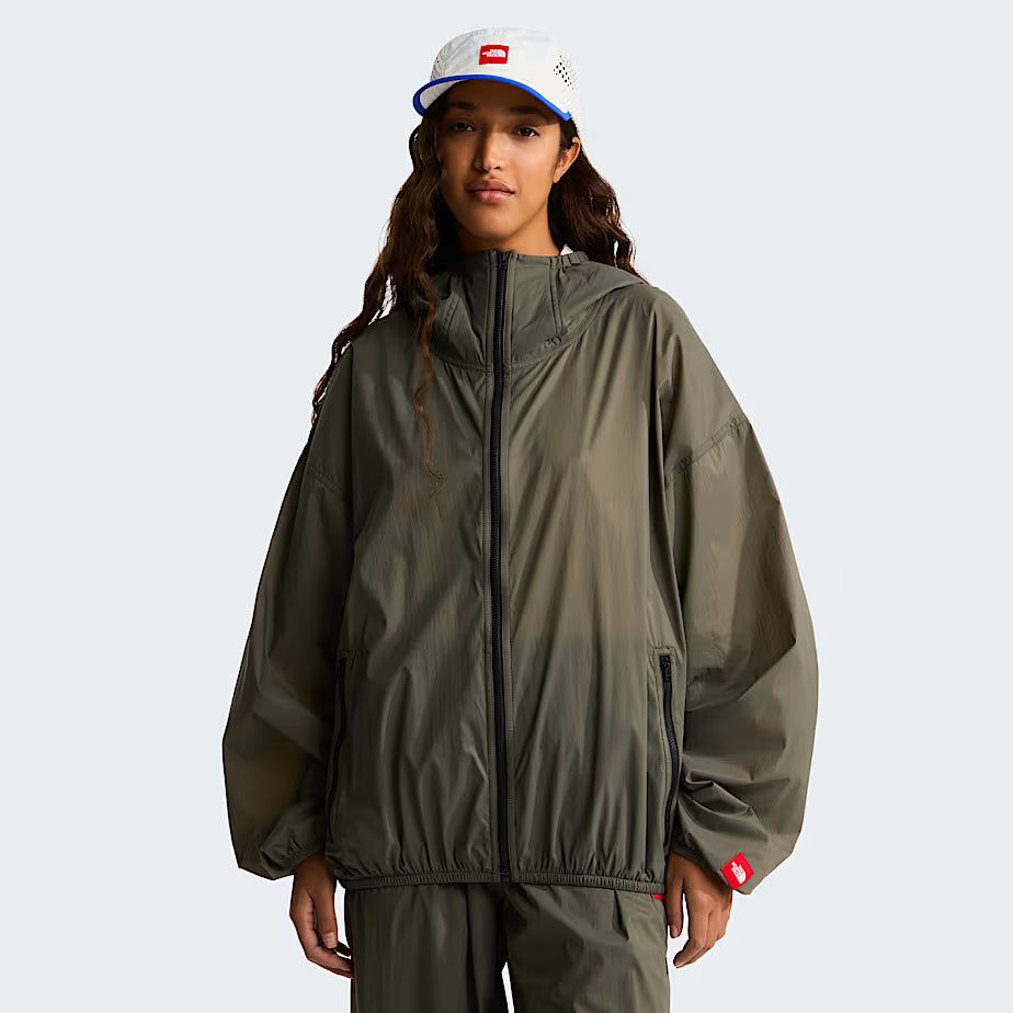 The North Face Red Box Packable Wind Jacket Unisex New Taupe Green