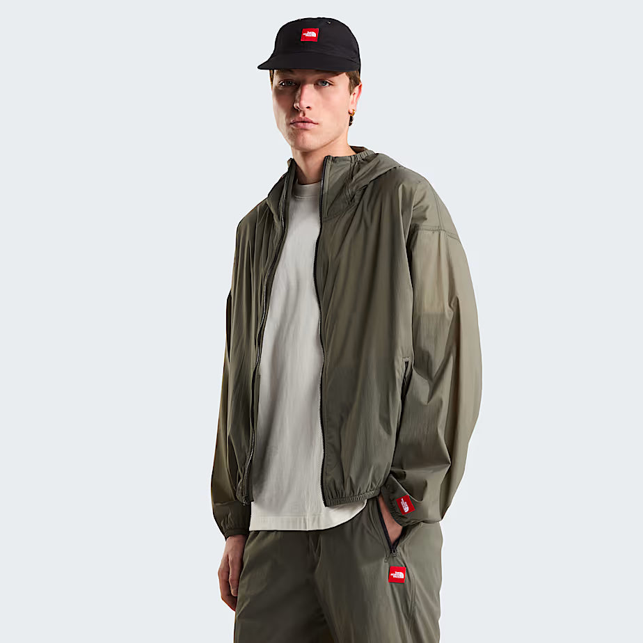The North Face Red Box Packable Wind Jacket Unisex New Taupe Green
