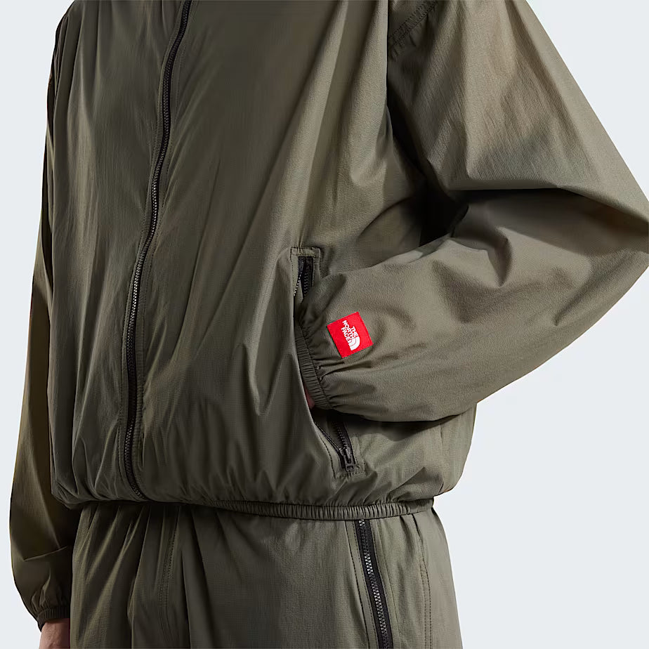 The North Face Red Box Packable Wind Jacket Unisex New Taupe Green
