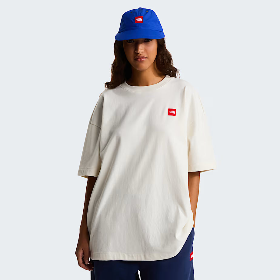 The North Face Red Box T-Shirt Oversize Unisex - White Dune