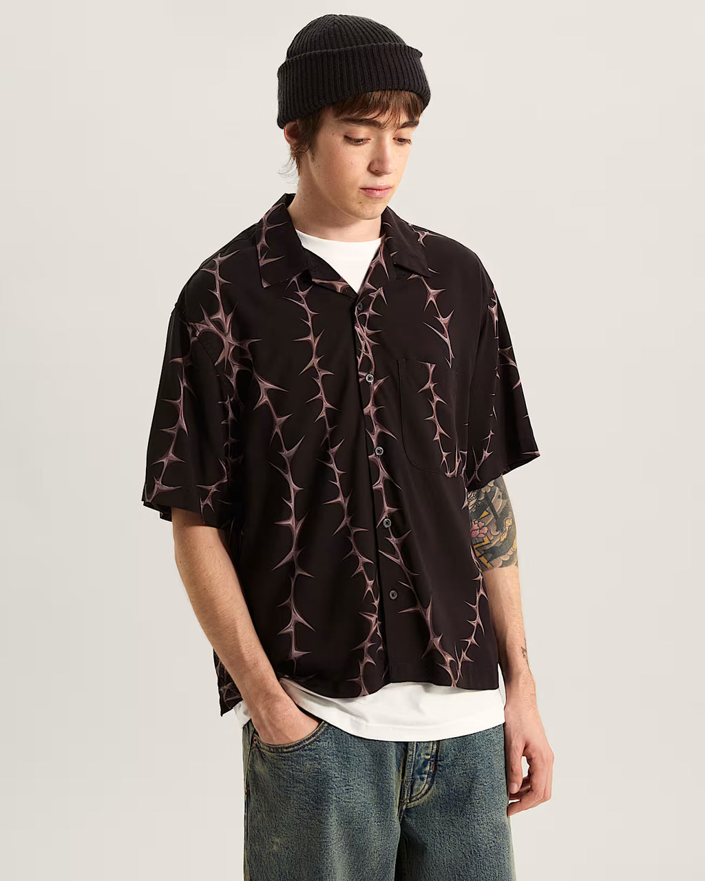 🌴 Vans Van Doren Printed Camp Shirt - Black
