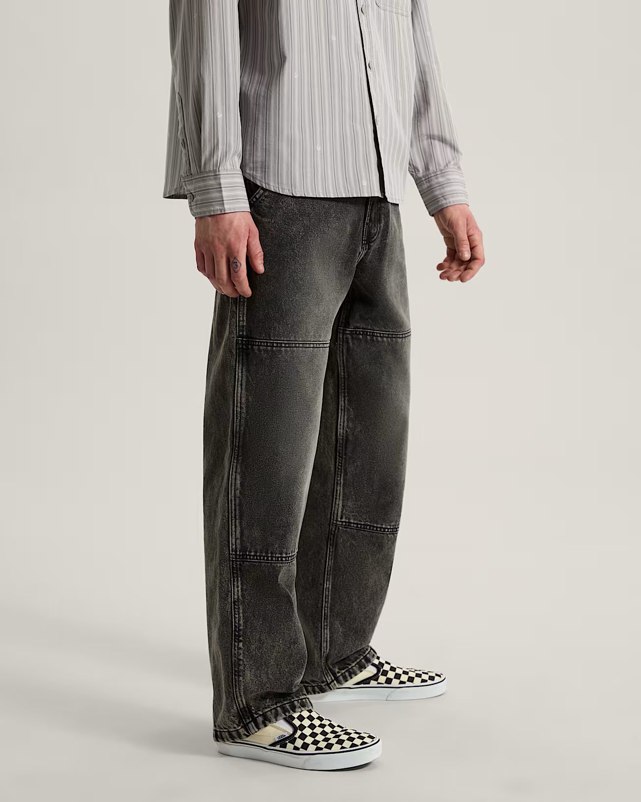Vans X Rowan Stripe LS Woven Light Grey