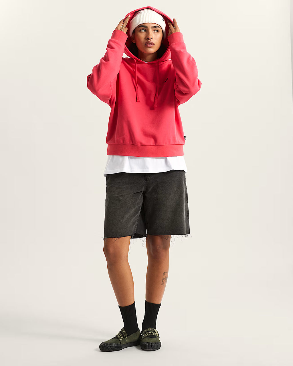 Vans Felpa con Cappuccio W SALTON RLX FT – Hoodie Donna Streetwear - Pink