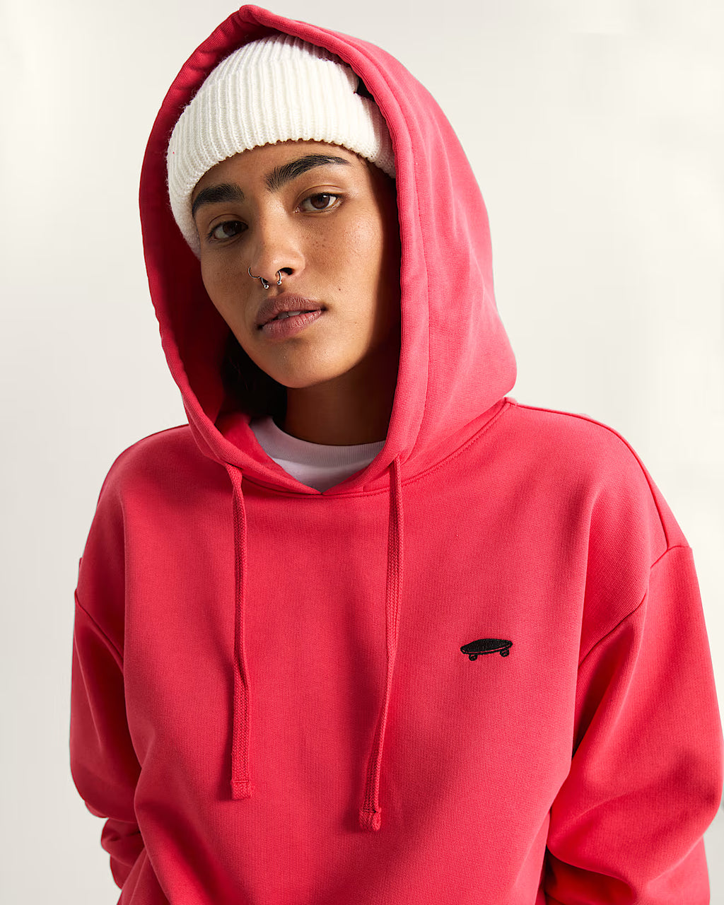 Vans Felpa con Cappuccio W SALTON RLX FT – Hoodie Donna Streetwear - Pink