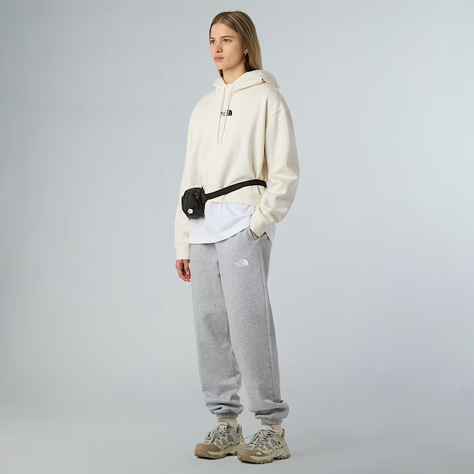 Felpa con Cappuccio THE NORTH FACE Corta in Vita Essential da Donna - WHITE DUNE