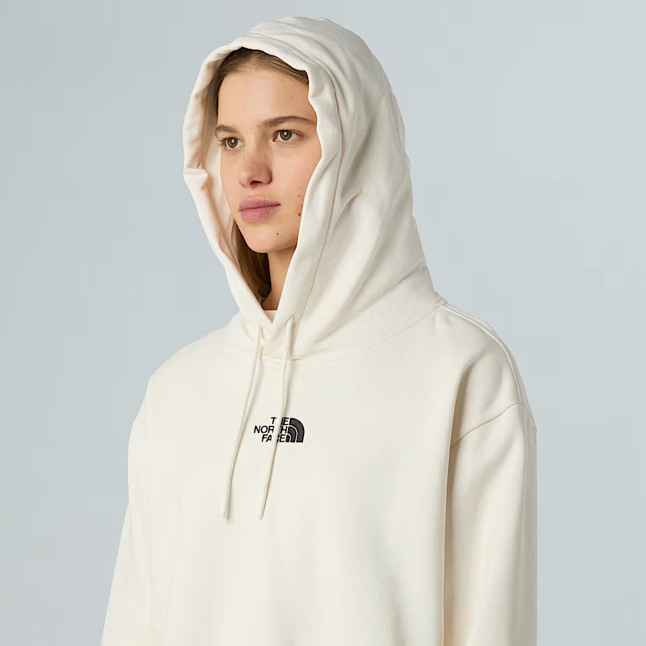 Felpa con Cappuccio THE NORTH FACE Corta in Vita Essential da Donna - WHITE DUNE
