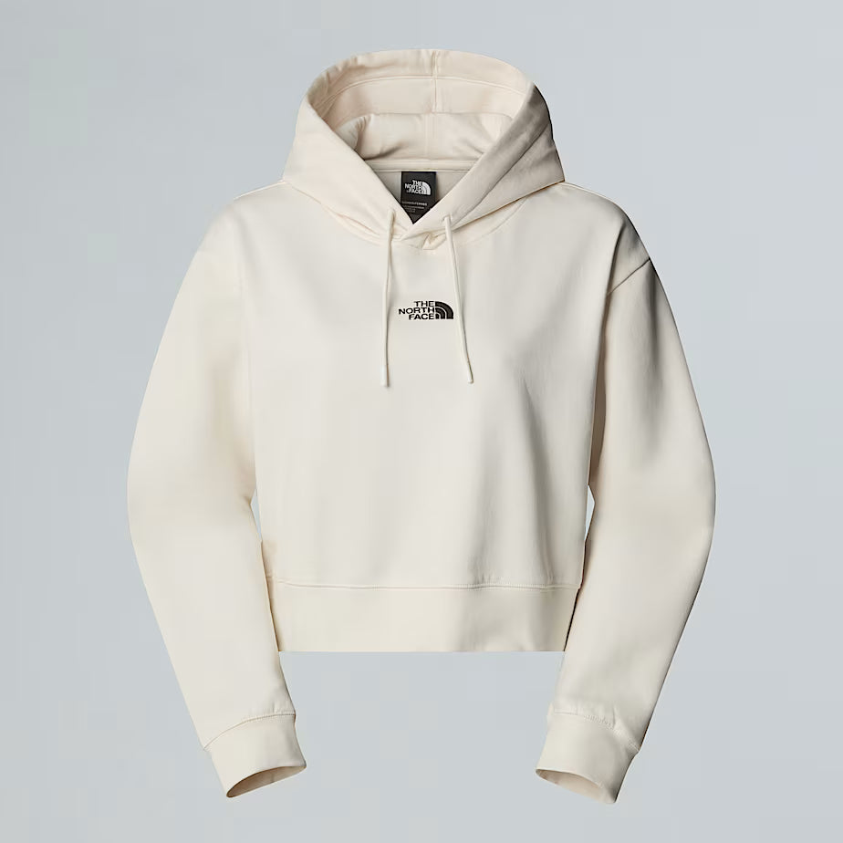 Felpa con Cappuccio THE NORTH FACE Corta in Vita Essential da Donna - WHITE DUNE