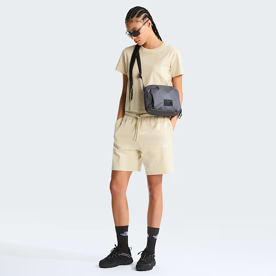 🩳 The North Face Essential Light Relaxed Shorts Donna – Pantaloncini in French Terry Desert Stone