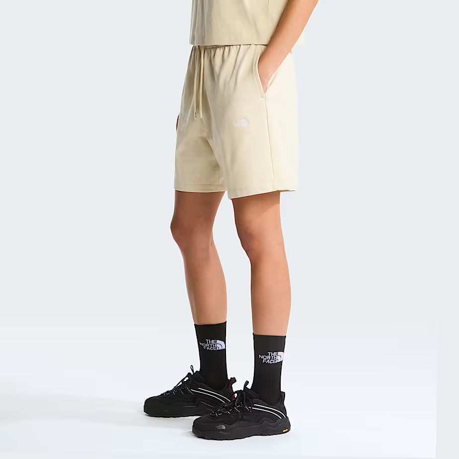 🩳 The North Face Essential Light Relaxed Shorts Donna – Pantaloncini in French Terry Desert Stone