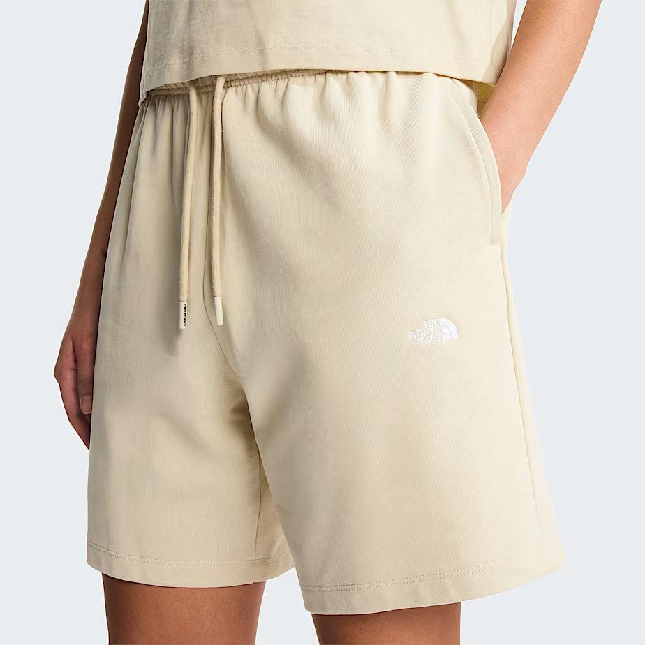 🩳 The North Face Essential Light Relaxed Shorts Donna – Pantaloncini in French Terry Desert Stone