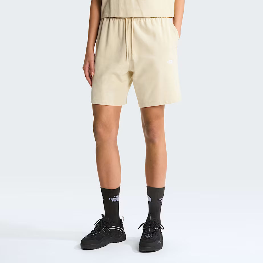 🩳 The North Face Essential Light Relaxed Shorts Donna – Pantaloncini in French Terry Desert Stone