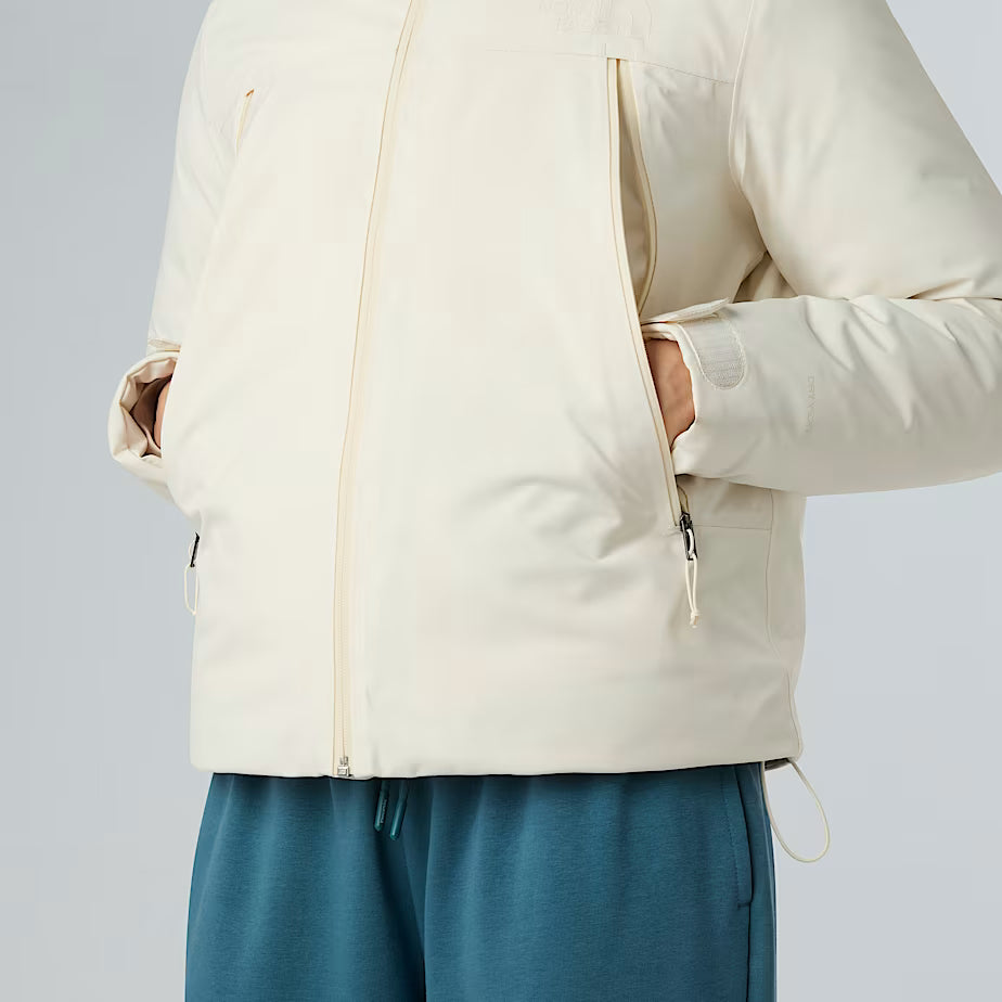 THE NORTH FACE Women's Mountain Range Hooded Down Jacket – WHITE DUNE
