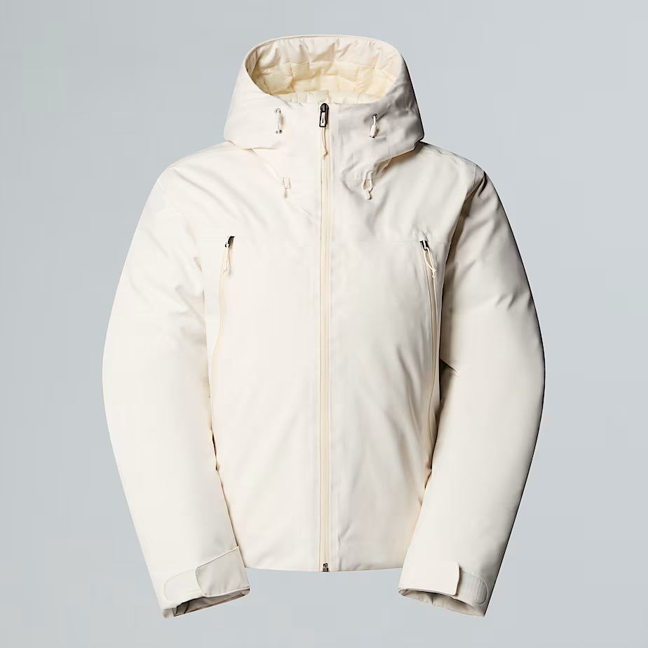 THE NORTH FACE Women's Mountain Range Hooded Down Jacket – WHITE DUNE
