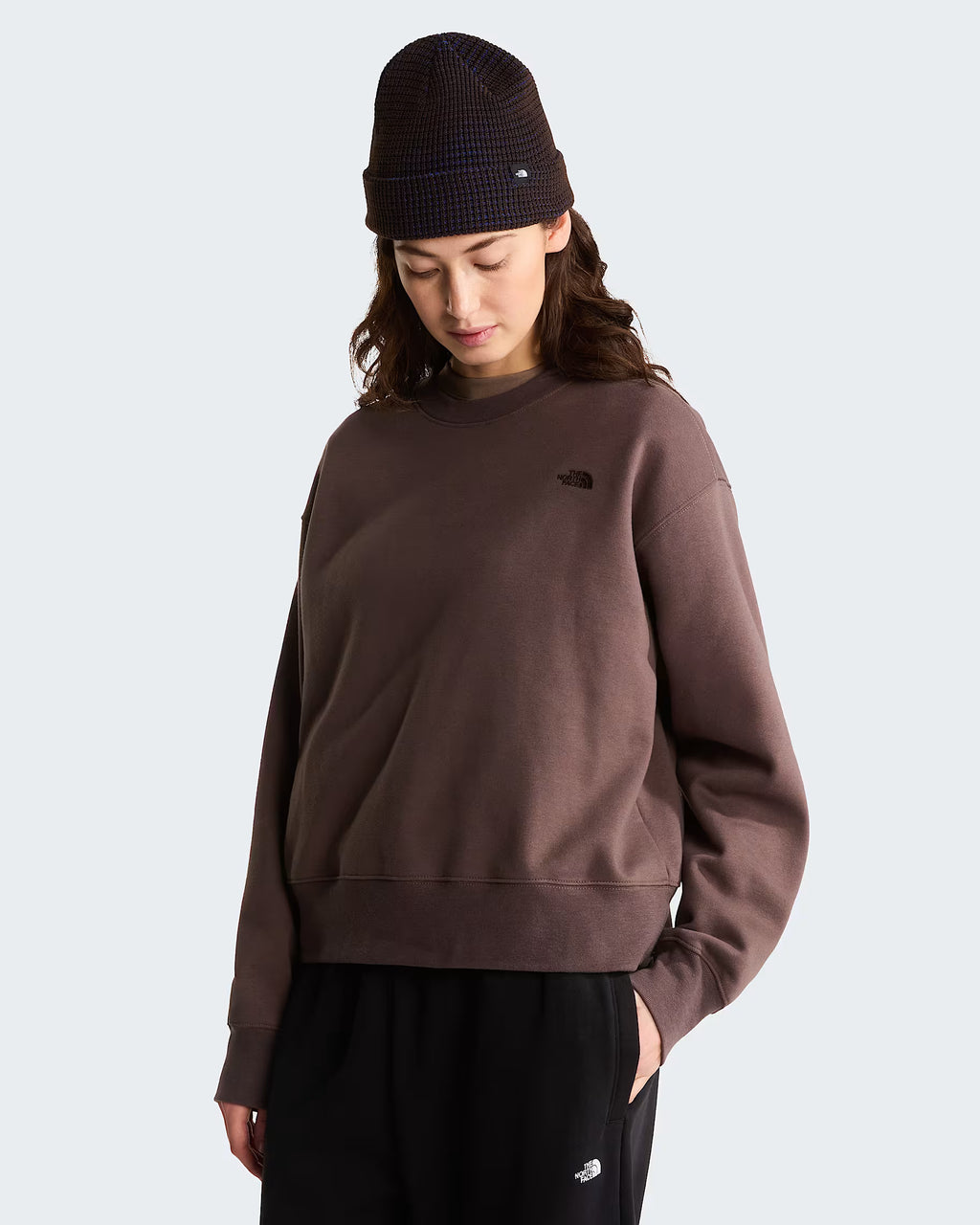 The North Face TNF™ Essential Simple Dome Boxy – Felpa Oversize Donna - Smokey Brown