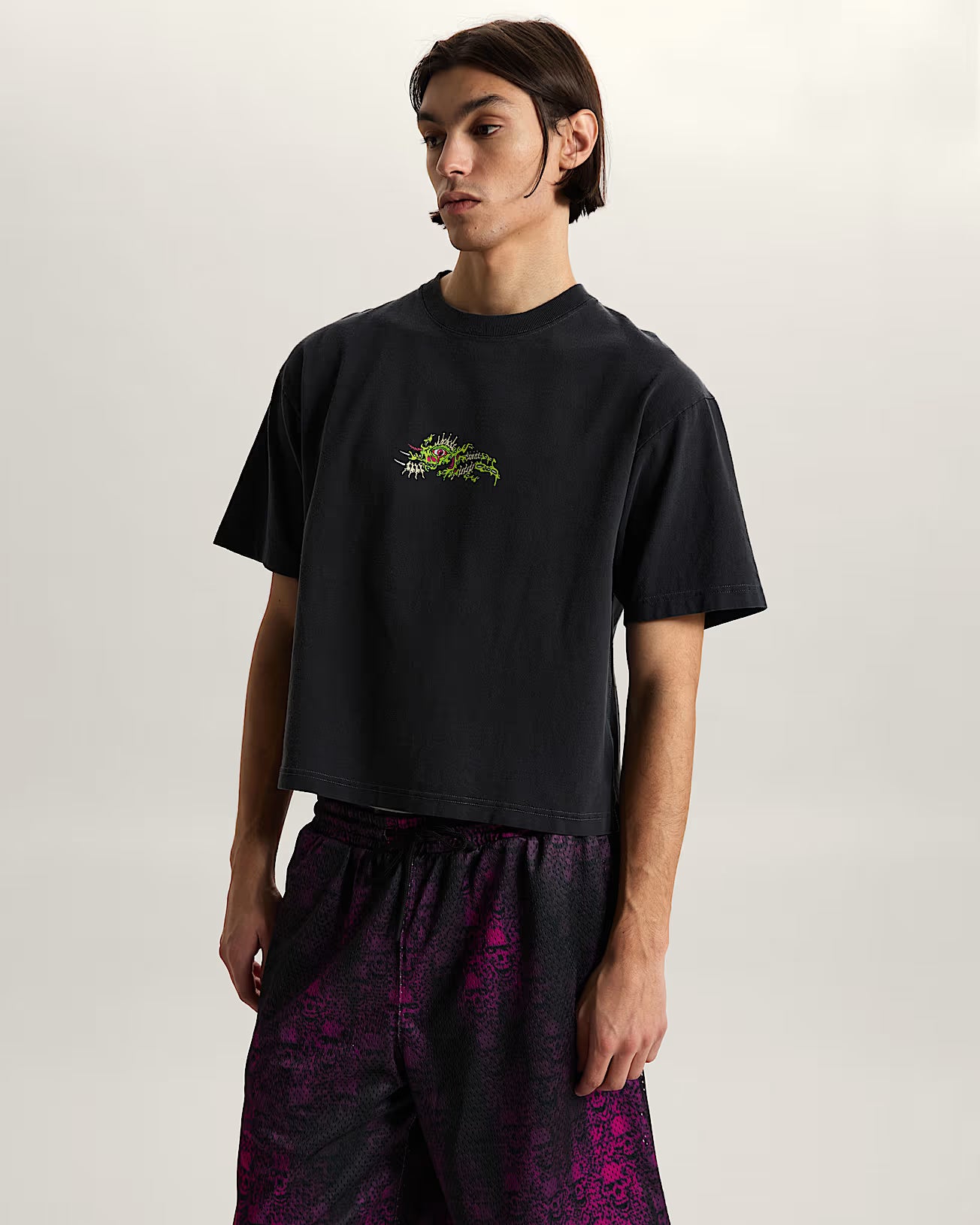 ✌️ Vans Wreckpack Claw Peace Crop T-Shirt Unisex  - Black
