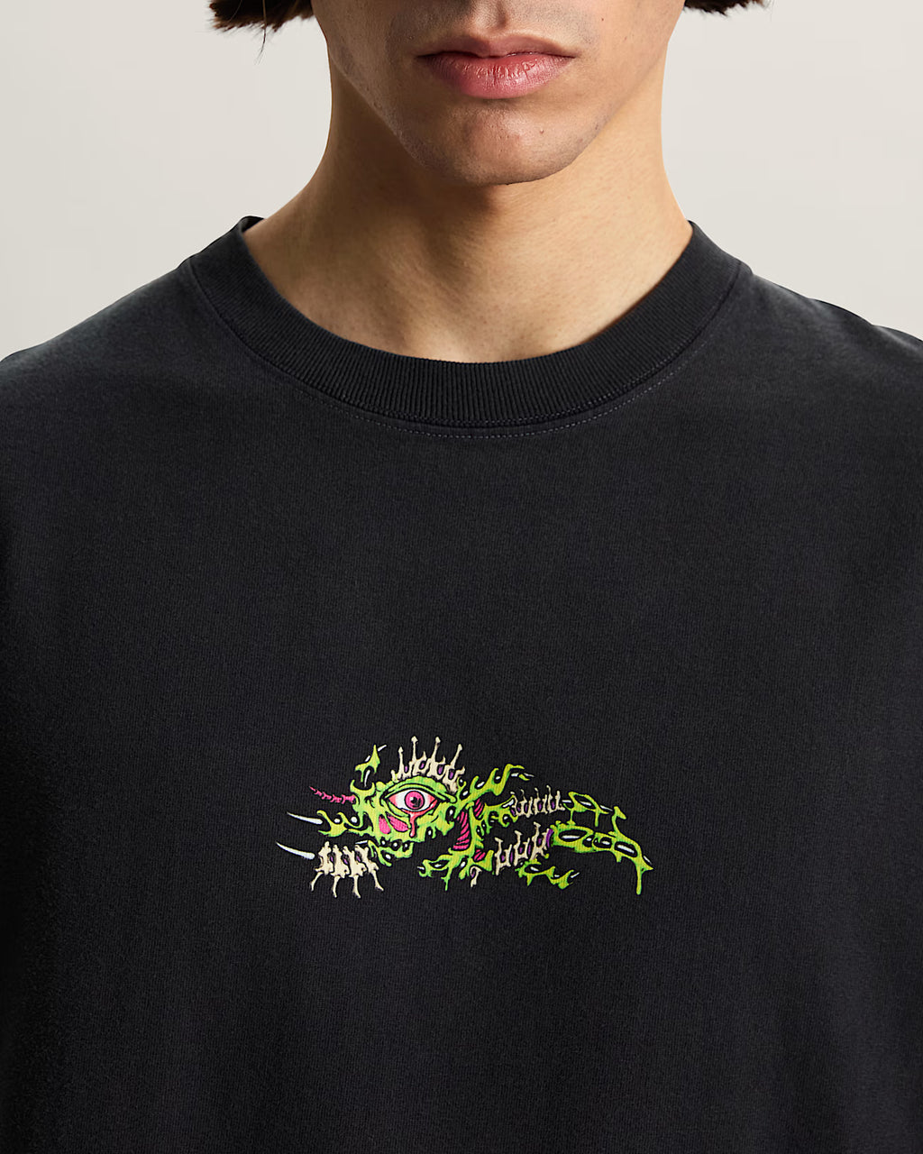 ✌️ Vans Wreckpack Claw Peace Crop T-Shirt Unisex  - Black