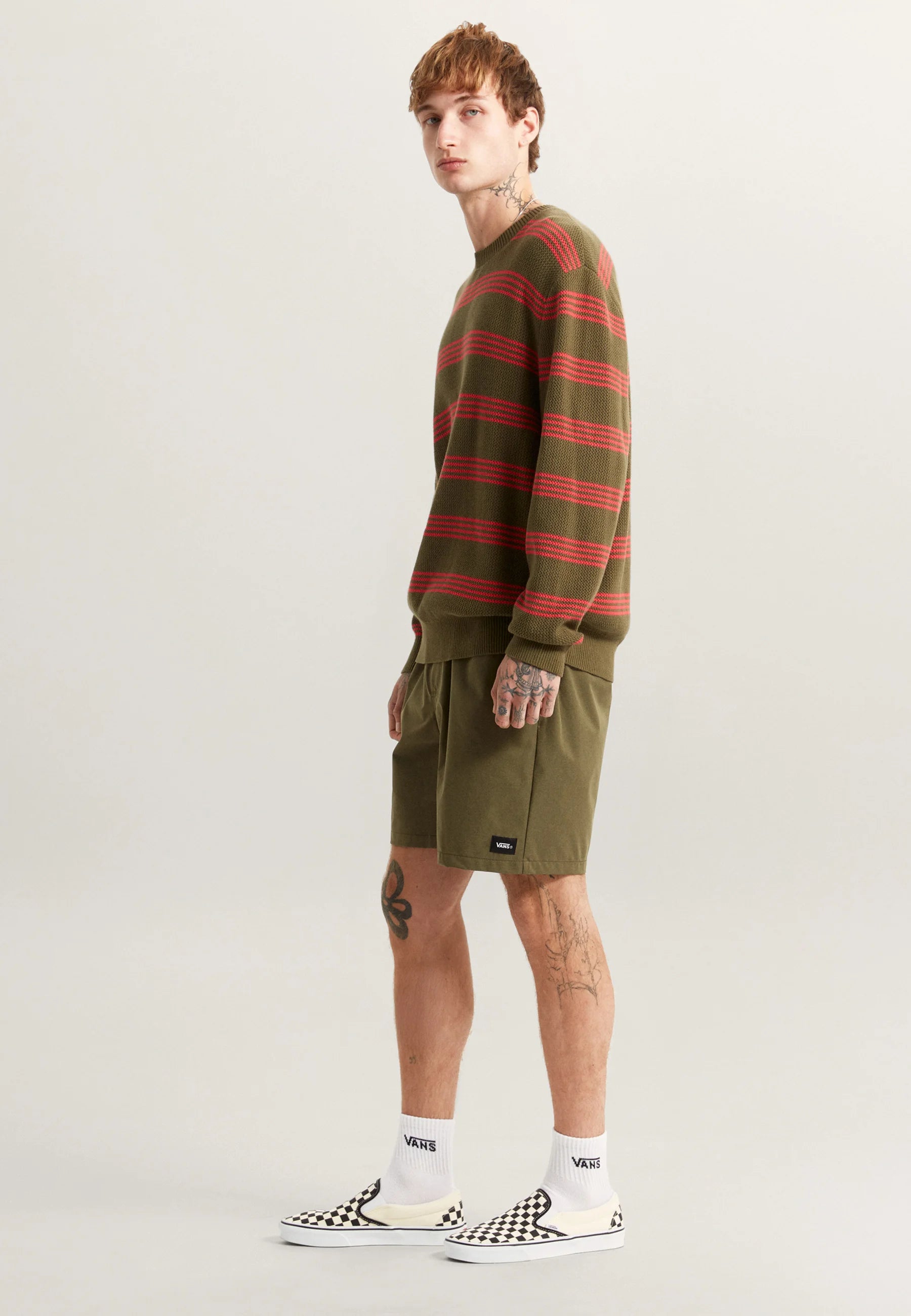 🩳 Vans Range Relaxed Elastic Shorts – Pantaloncini Unisex Relaxed Fit - Moss  Olive