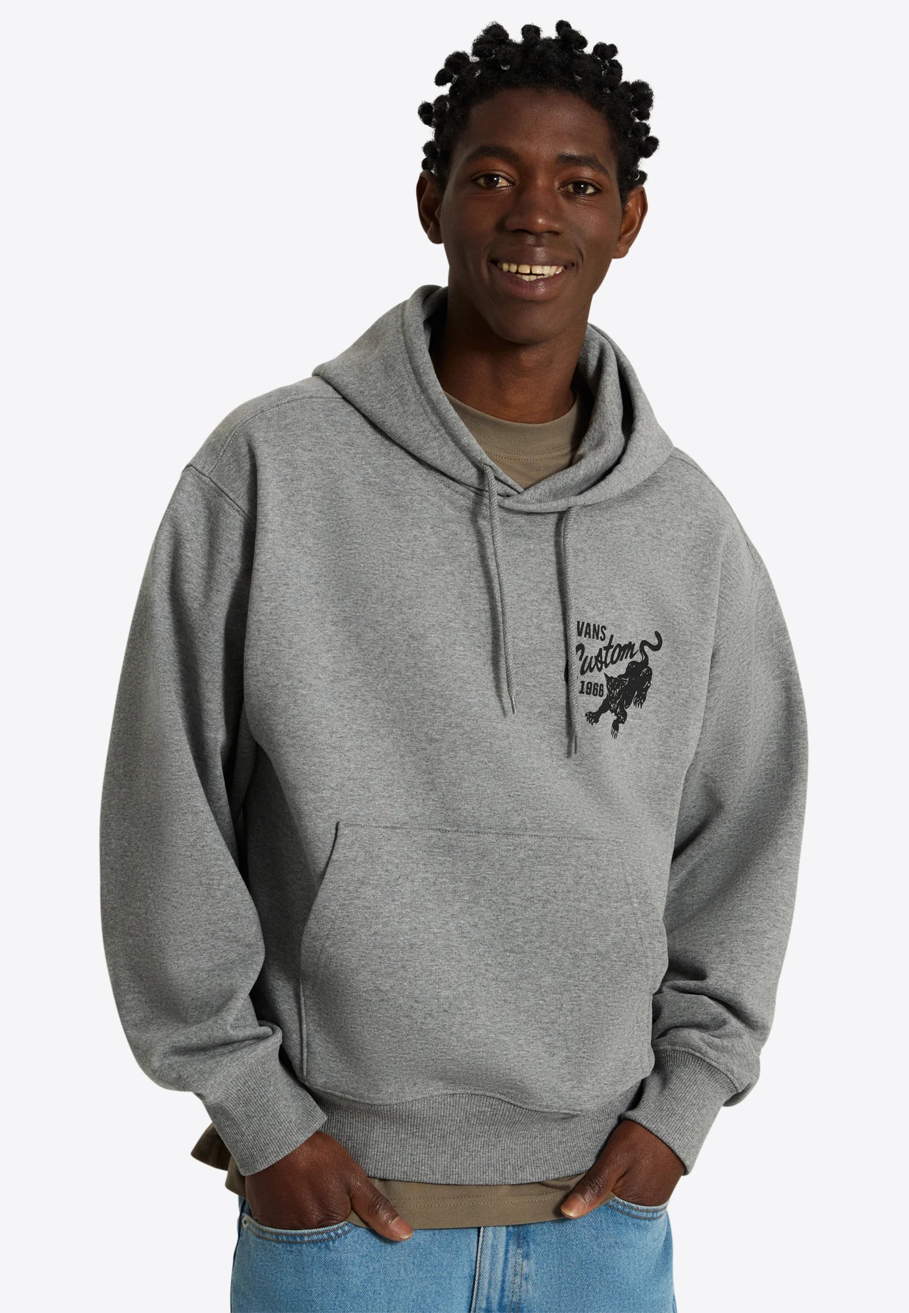 Vans Custom Cat Pullover Hoodie – Felpa con Cappuccio - Cement Heather