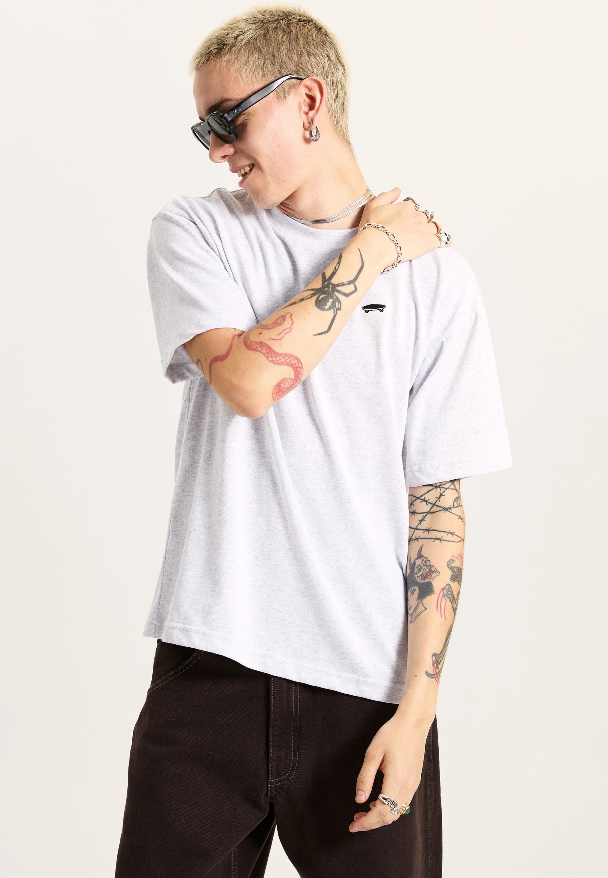 👕 Vans Loose Salton T-Shirt  –  Maglietta Oversize - Light Grey