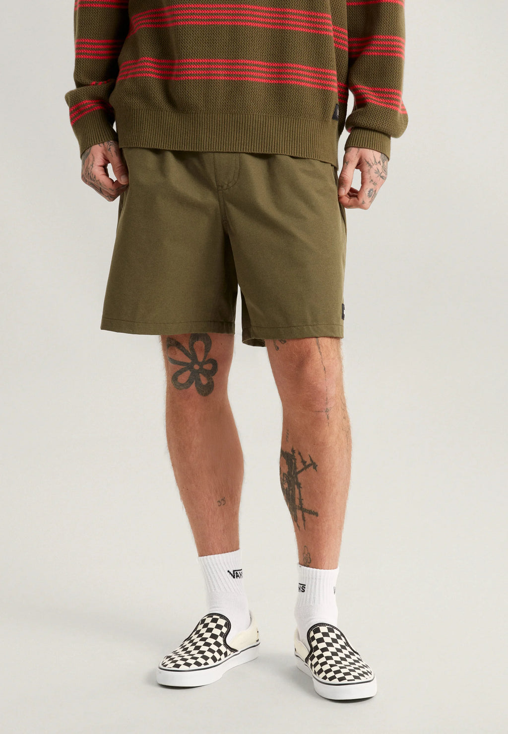🩳 Vans Range Relaxed Elastic Shorts – Pantaloncini Unisex Relaxed Fit - Moss  Olive