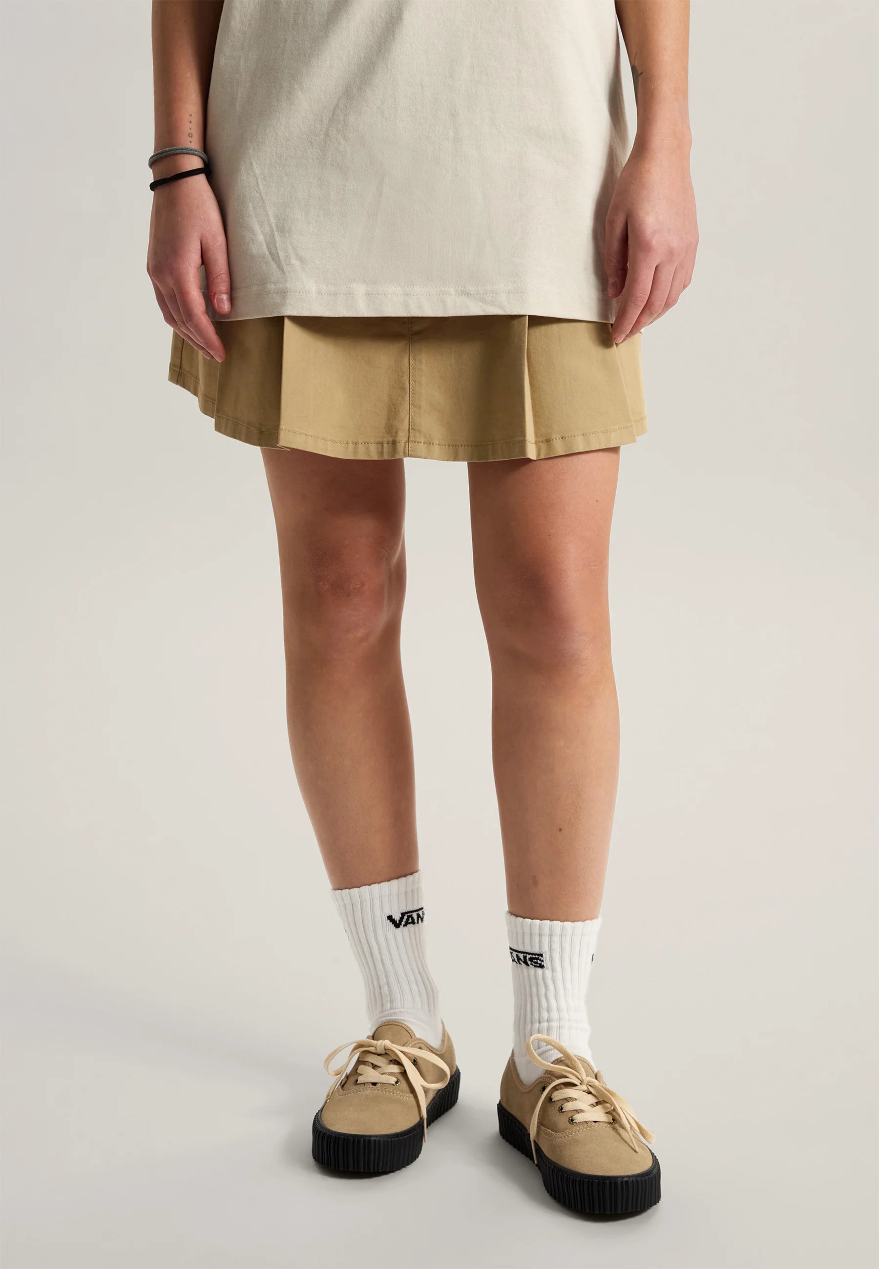 👗 Vans Authentic Chino Mini Skirt – Minigonna in Cotone Biologico - Beige