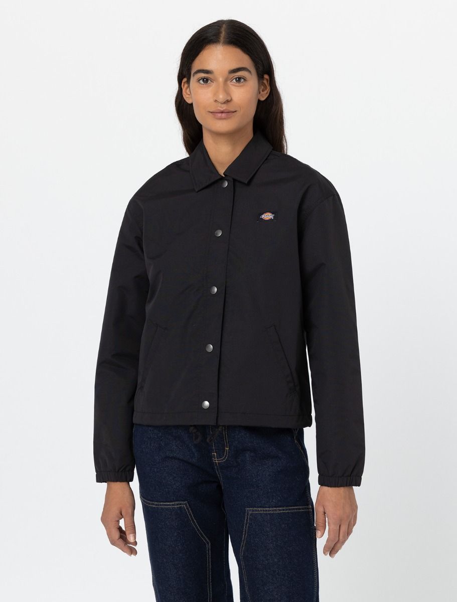 DICKIES Women's Coach Oakport Cropped Jacket - BLACK