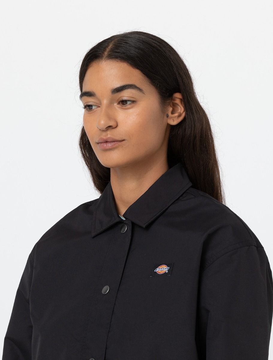 Giacca da Donna DICKIES Coach Oakport Corta in Vita - NERA