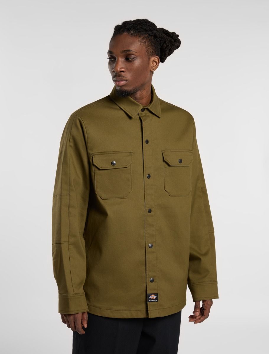 Shacket foderata in canvas Mike Anderson – DICKIES - DARK OLIVE