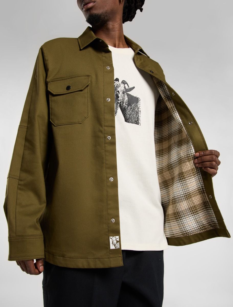 Shacket foderata in canvas Mike Anderson – DICKIES - DARK OLIVE