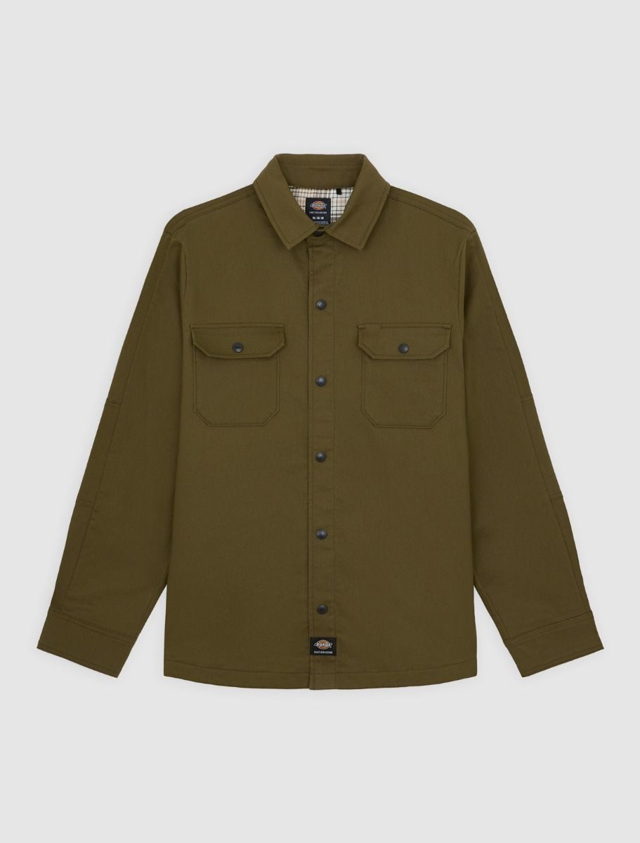 Shacket foderata in canvas Mike Anderson – DICKIES - DARK OLIVE