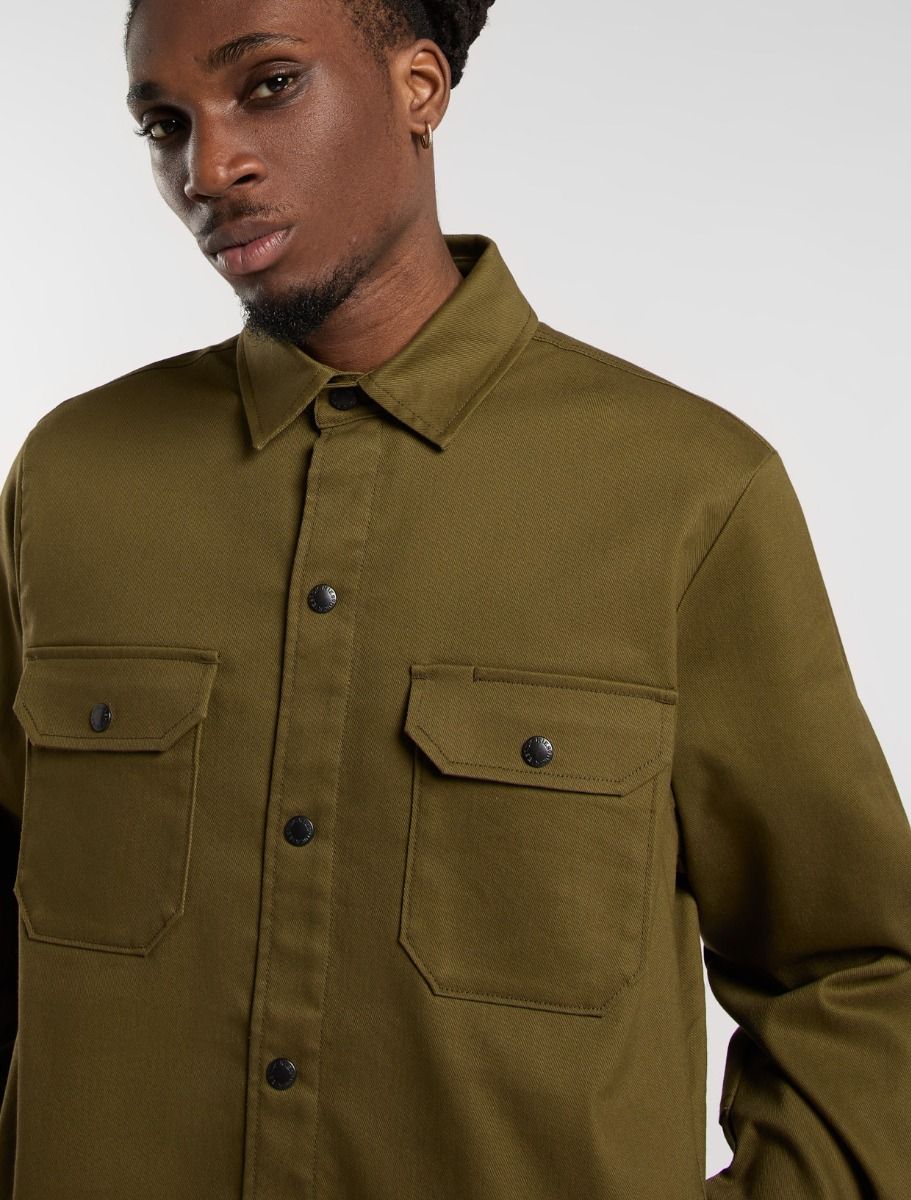 Shacket foderata in canvas Mike Anderson – DICKIES - DARK OLIVE