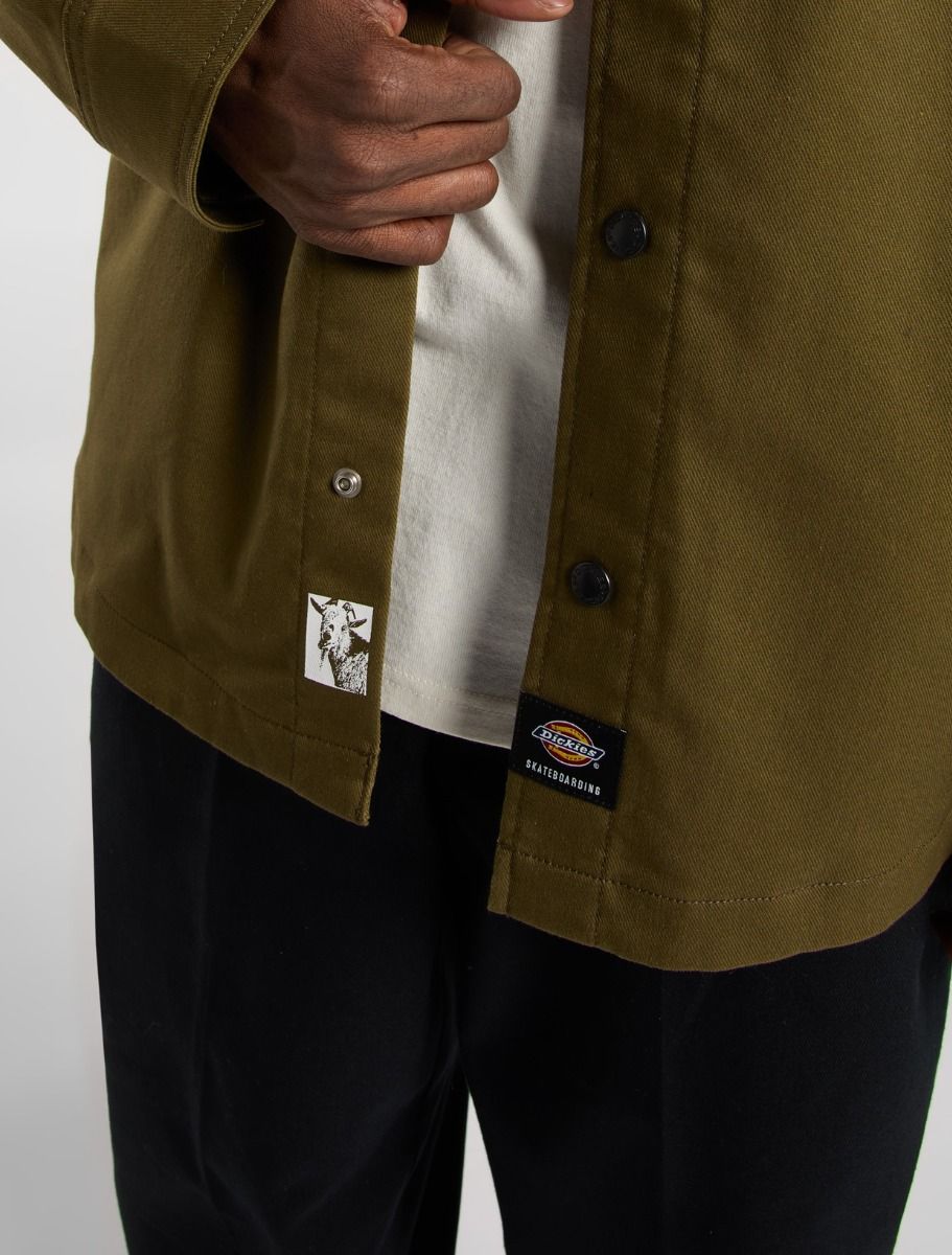 Shacket foderata in canvas Mike Anderson – DICKIES - DARK OLIVE