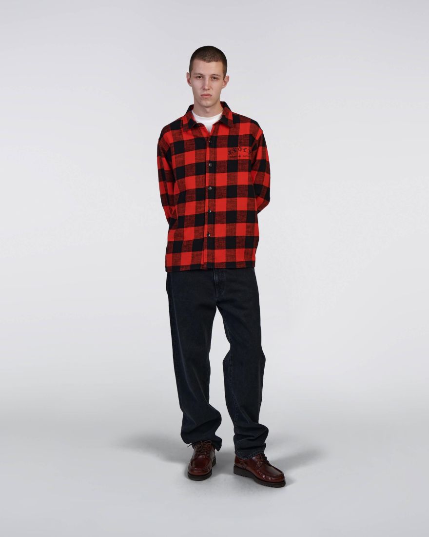 Camicia EDWIN Sebastian Shirt LS Rossa